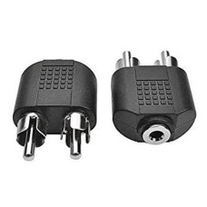 3.5mm Female x1 to 2x RCA Male Jack Adapter