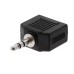 3.5mm Stereo Plug to 2x3.5mm Stereo Jack Adapter