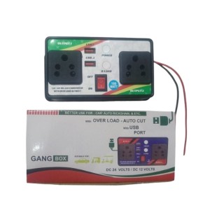 12V/24V DC to AC Converter Gang Box and 2 In-Built USB Ports